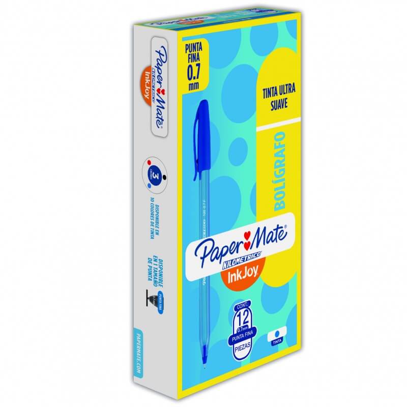  BOL PAPERMATE KM 100 FINO INKJOY AZULX12