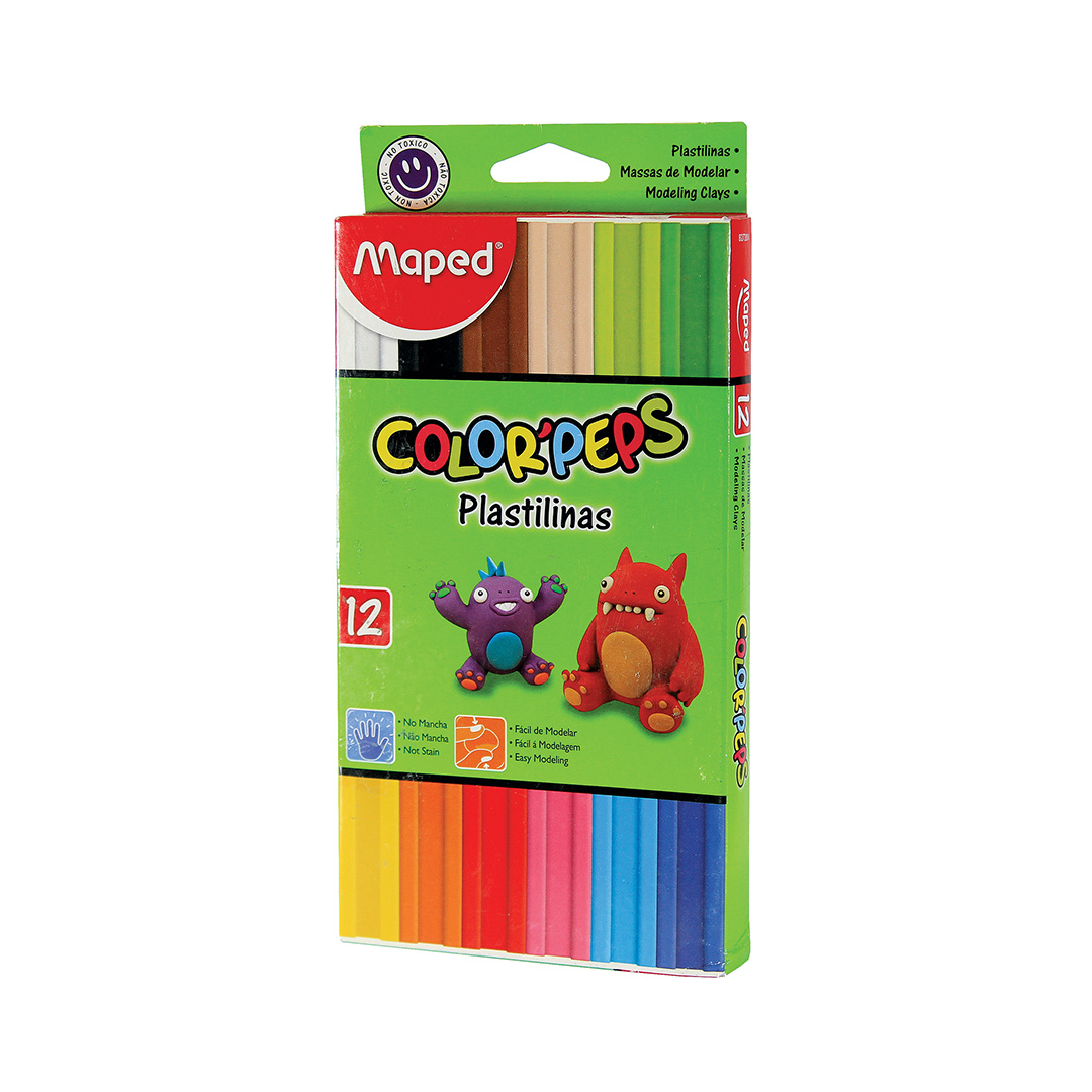  PLASTILINA MAPED SURTIDA X12 BARRAS 15GR
