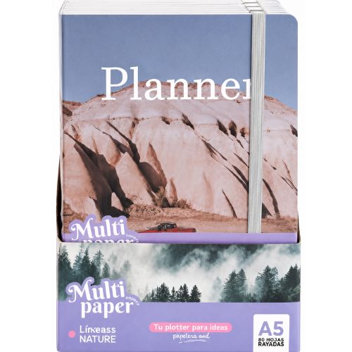  LIBRETA A5 MULTIPAPER NATURE 80GR 96  HOJAS RAYADO PACK X12