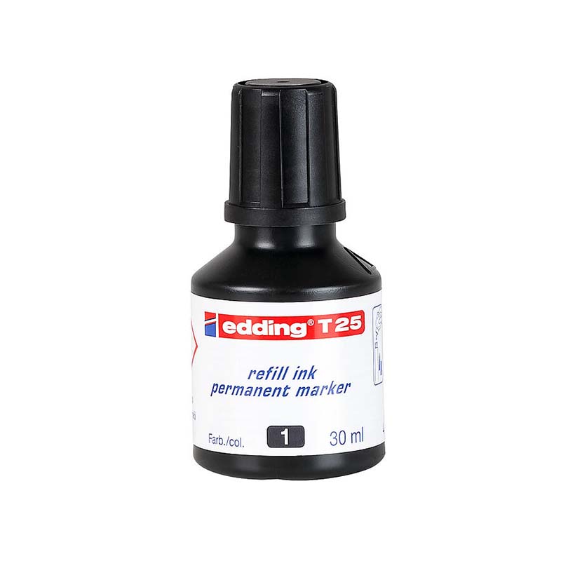 TINTA MARCADOR PERMANENTE EDDING 30MLT-25 X1 NEGRO