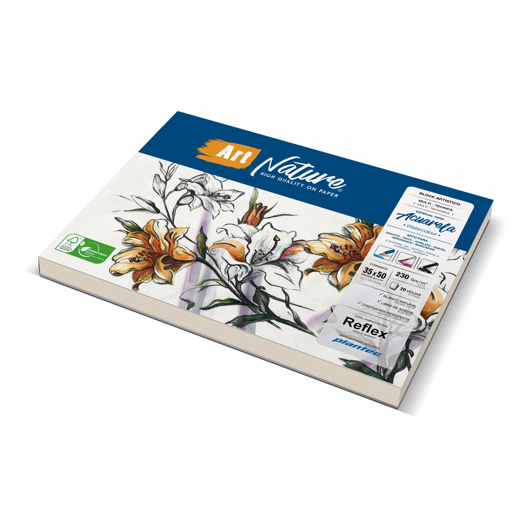  BLOCK DE DIBUJO ART NATURE PLANTEC 230GR  35X50 X20 HOJAS