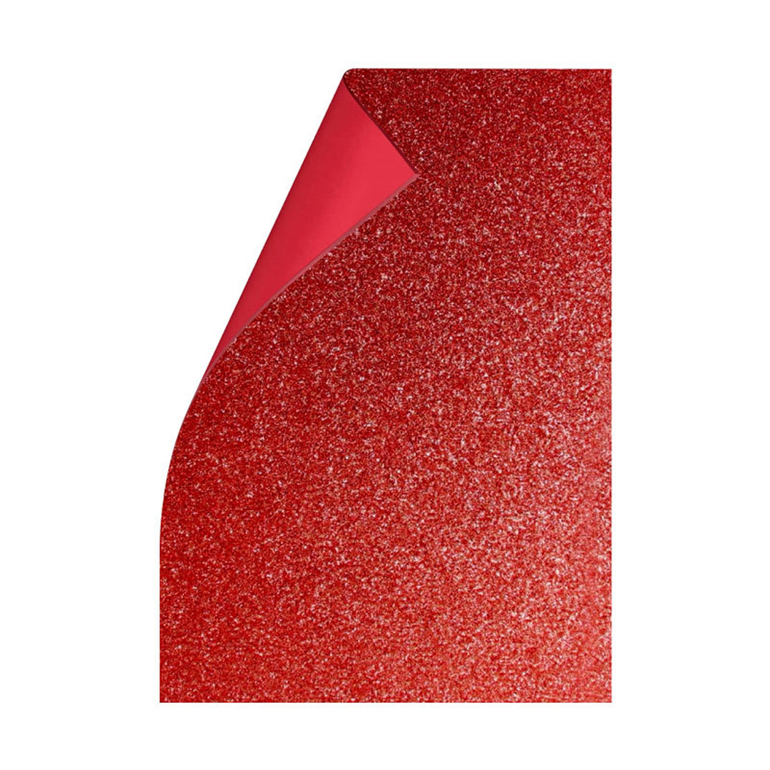  GOMA EVA BRILLO ASB ADHESIVA A4 X10 ROJO