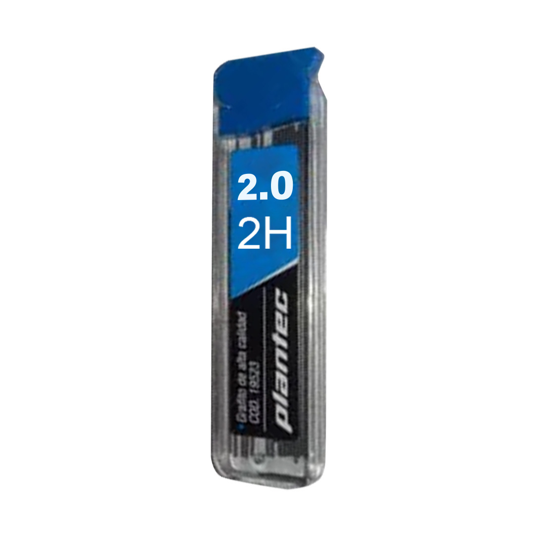  MINA LAPIZ MECANICO PLANTEC 2H 2MM  X12 MINAS CAJA X48