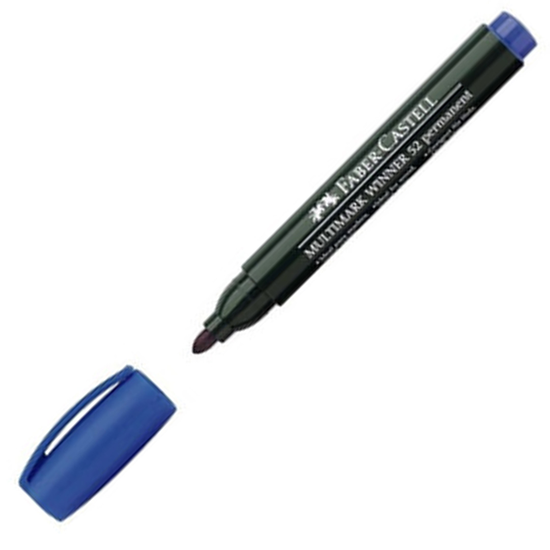  MARCADOR PERMANENTE FABER WINNER 52  PUNTA REDONDA AZUL X12