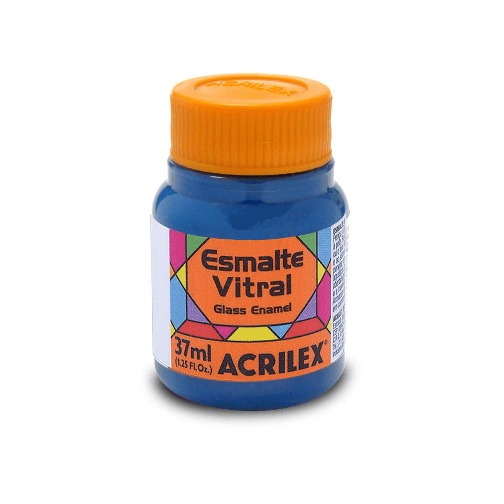  ESMALTE VITRAL ACRILEX 37ML AZUL