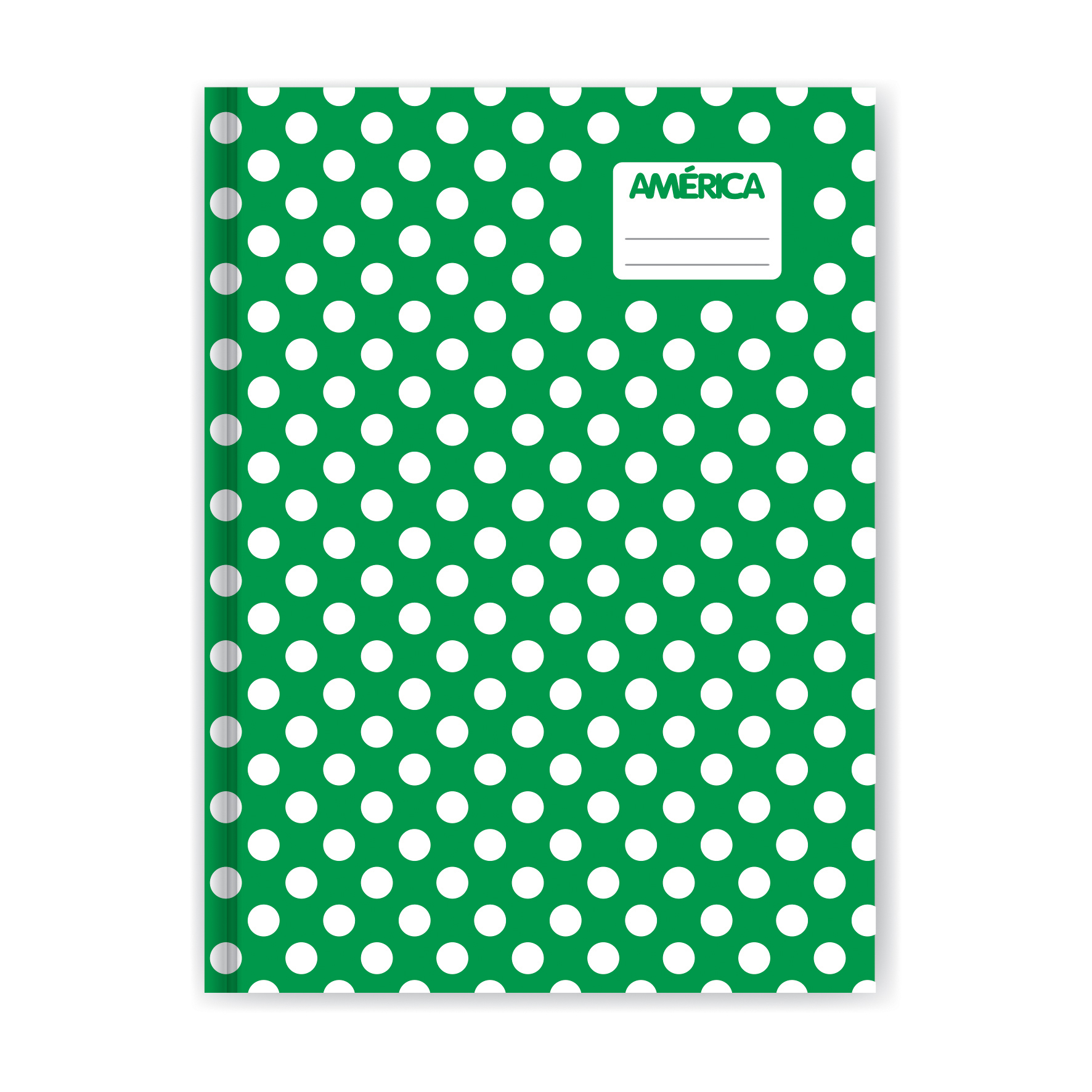  CUADERNO AMERICA 16X21 TAPA CARTON LUNAR  VERDE 42 HOJAS RAYADO