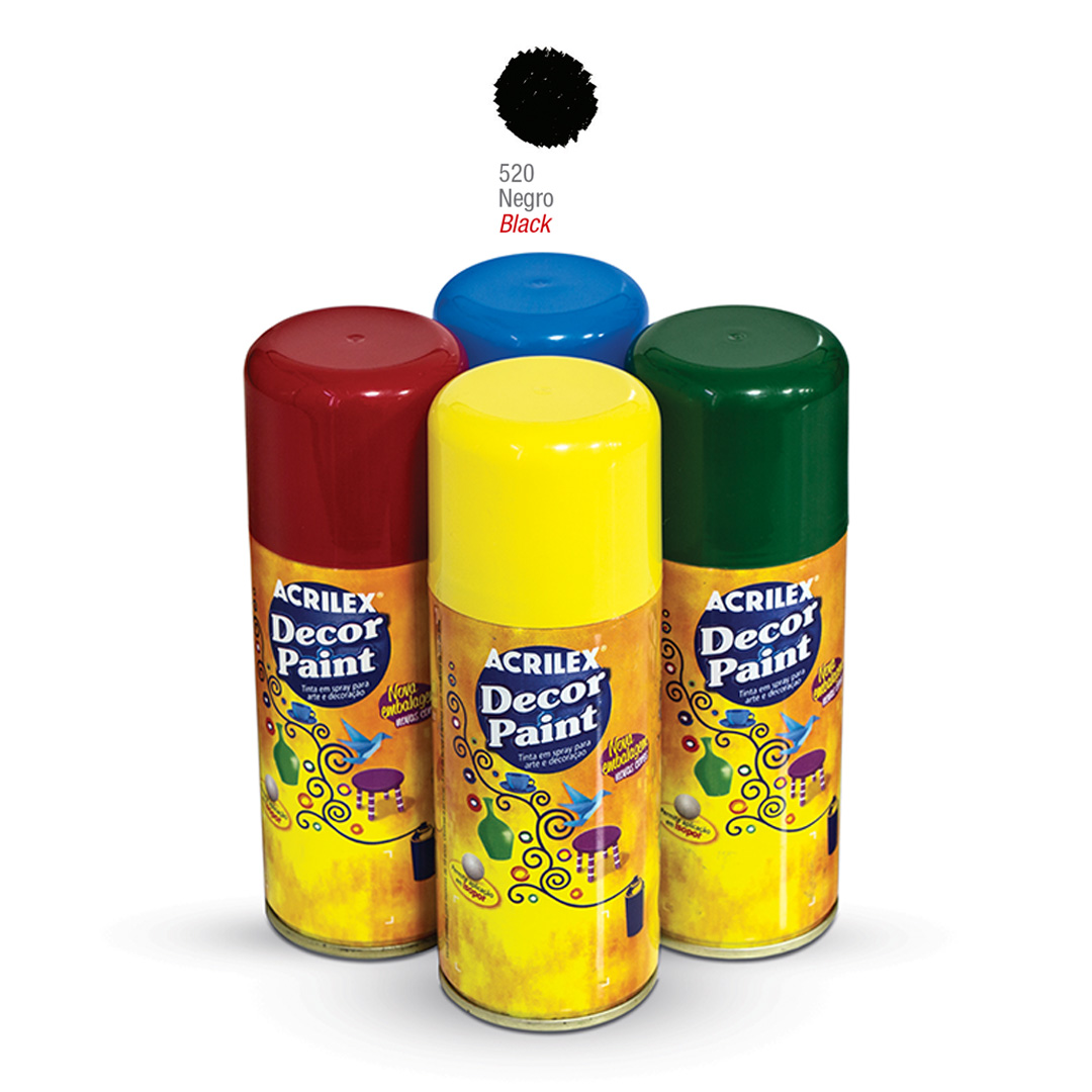  PINTURA AEROSOL ACRILEX DECOIR PAINT  150ML NEGRO