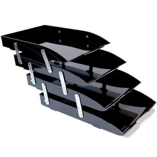  BANDEJA OFICIO CUADRUPLE LIGGO BISAGRA;
METAL NEGRO