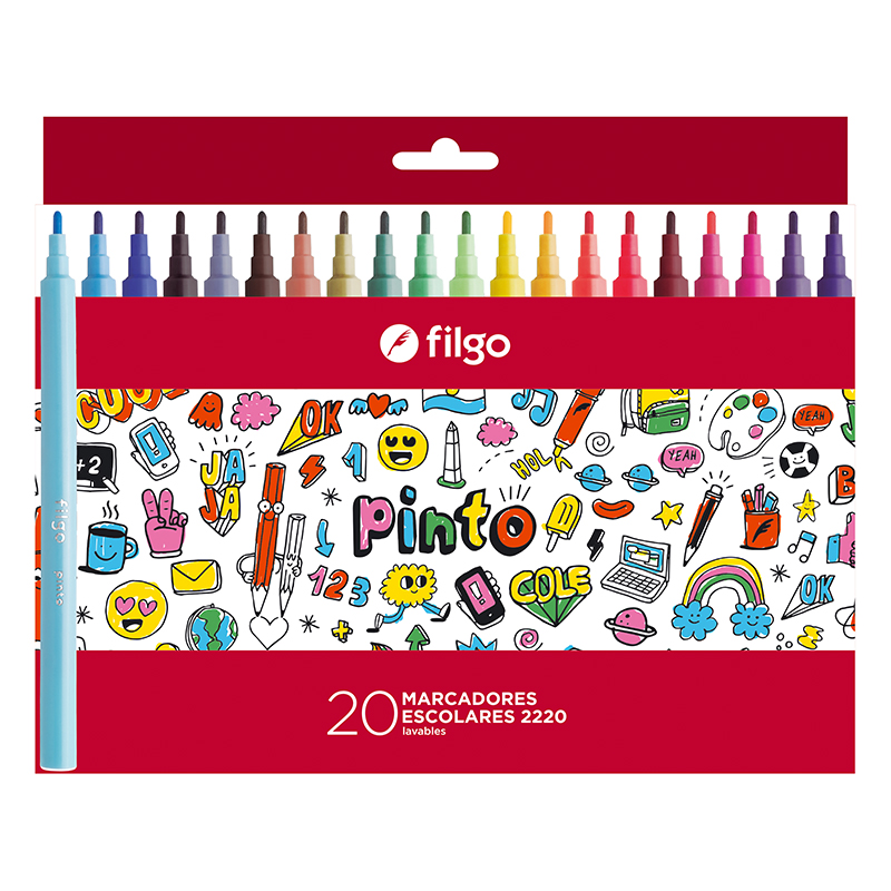  MARCADOR ESCOLAR FILGO PINTO 2220 X20