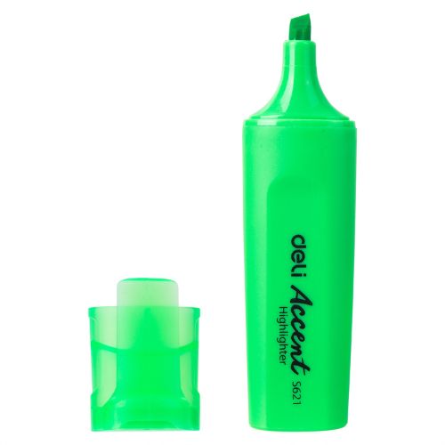  RESALTADOR CHATO DELI ACCENTIO VERDE  FLUO CAJA X 10