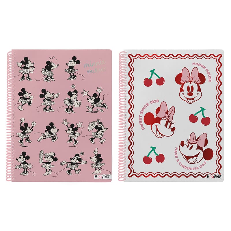  CUADERNO MOOVING 29.7 MINNIE MOUSE TAPA SEMI RIGIDA 80H RAYADO