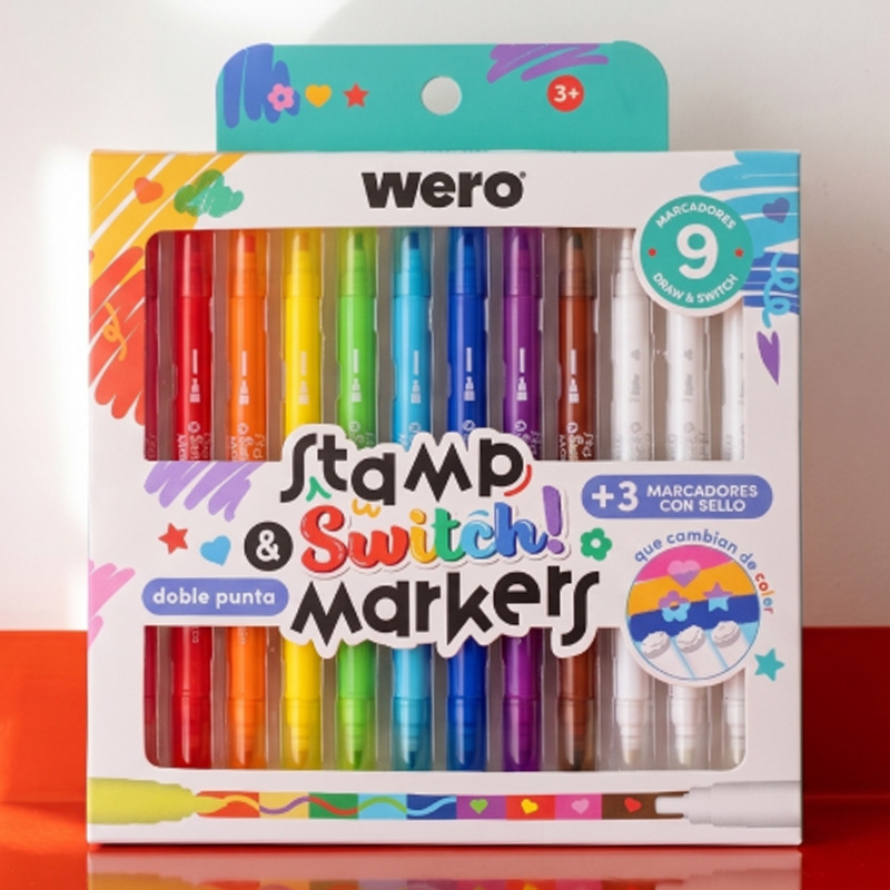  MARCADOR WERO SELLO SWITCH X9 COLORES + 3