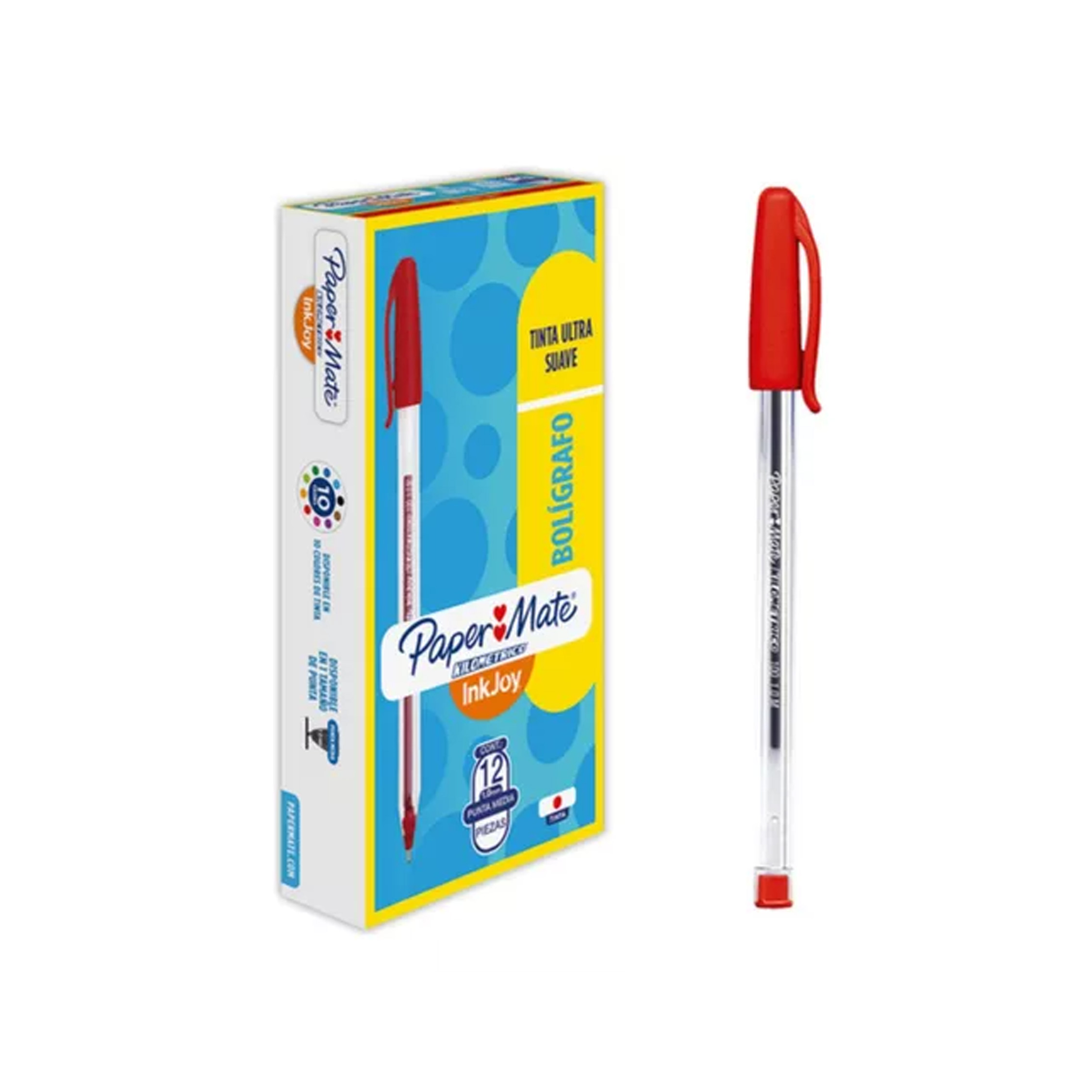  BOLIGRAFO PAPERMATE KM 100 INKJOY ROJO;
X12