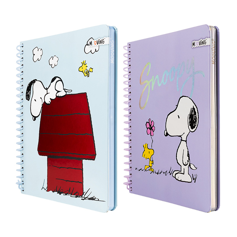  CUADERNO MOOVING PREMIUM 17X21 MEDIO  OFICIO SNOOPY 96 HOJAS RAYADO