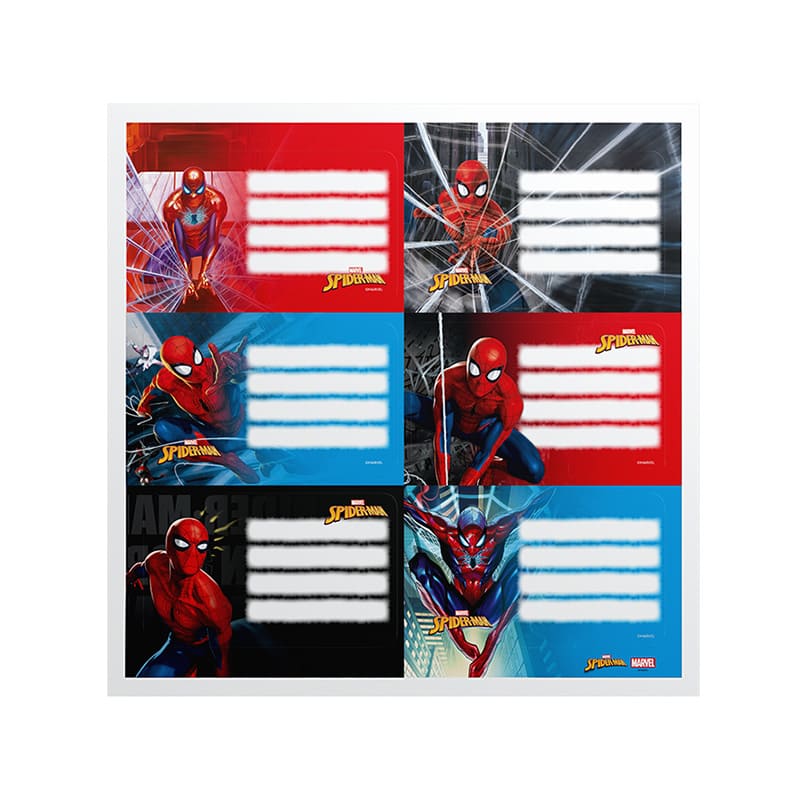  ETIQUETA MOOVING SPIDERMAN X12