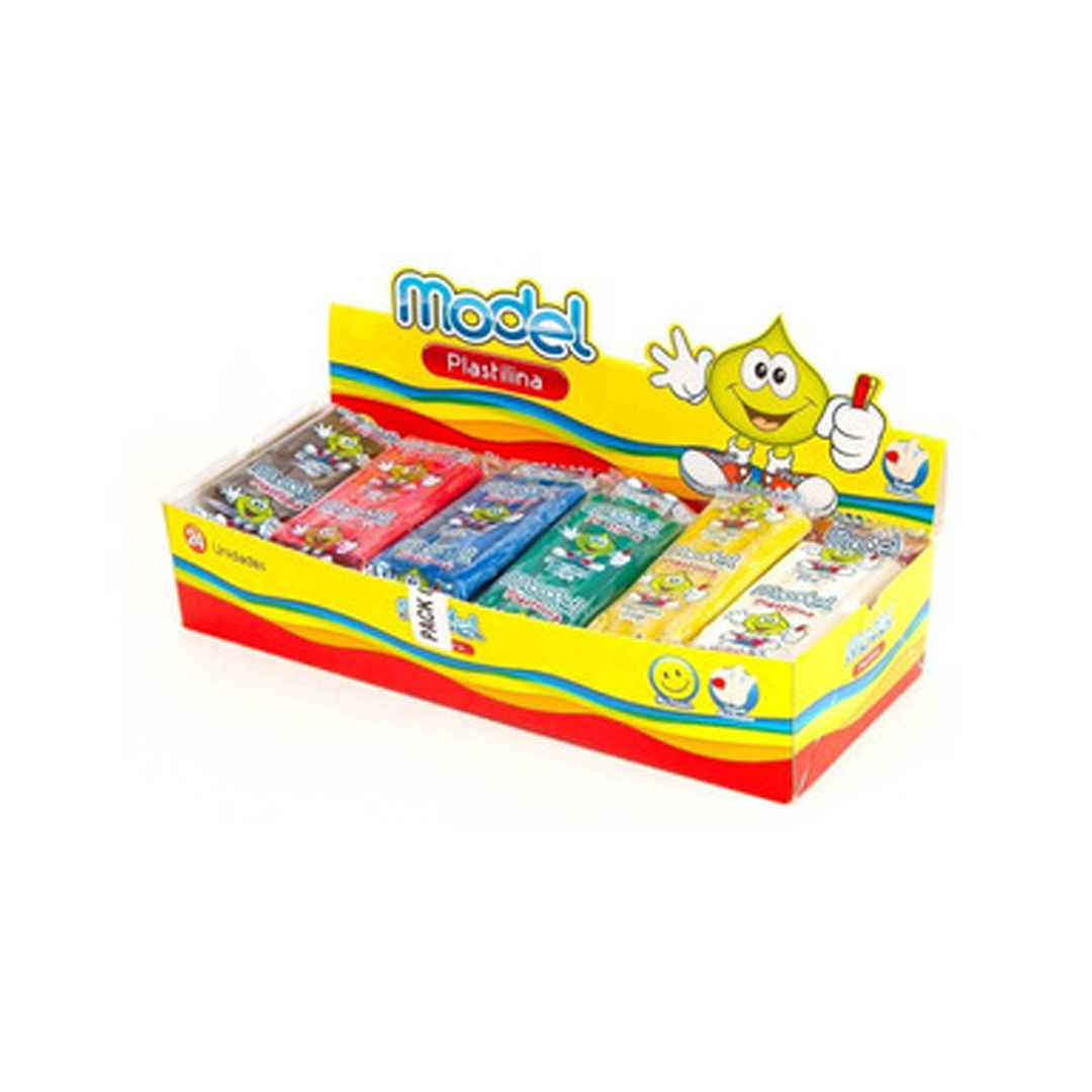  PLASTILINA MODEL X24 BARRAS SURTIDAS