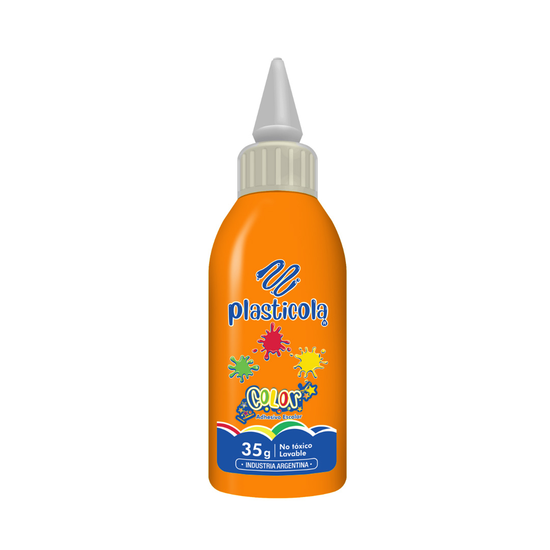  ADHESIVO COLOR PLASTICOLA 35GR NARANJA