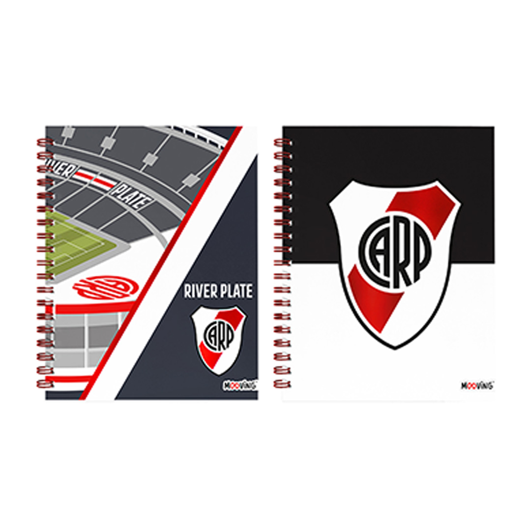 CUADERNO MOOVING 16X21 TAPA DURA;
ESPIRAL 80H RIVER PLATE