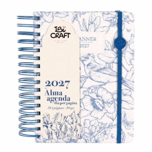  AGENDA IBI DIARIA 384 HOJAS + REGLA +STICKERS ALMA