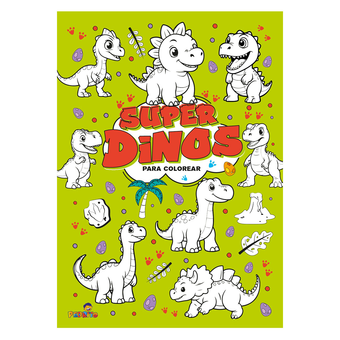  LIBRO PEDRITO COLOREAR 20X28 SUPER DINOS