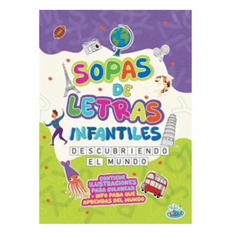 LIBRO PLOW SOPA DE LETRAS INFANTILES  DESCUBRIENDO EL MUNDO
