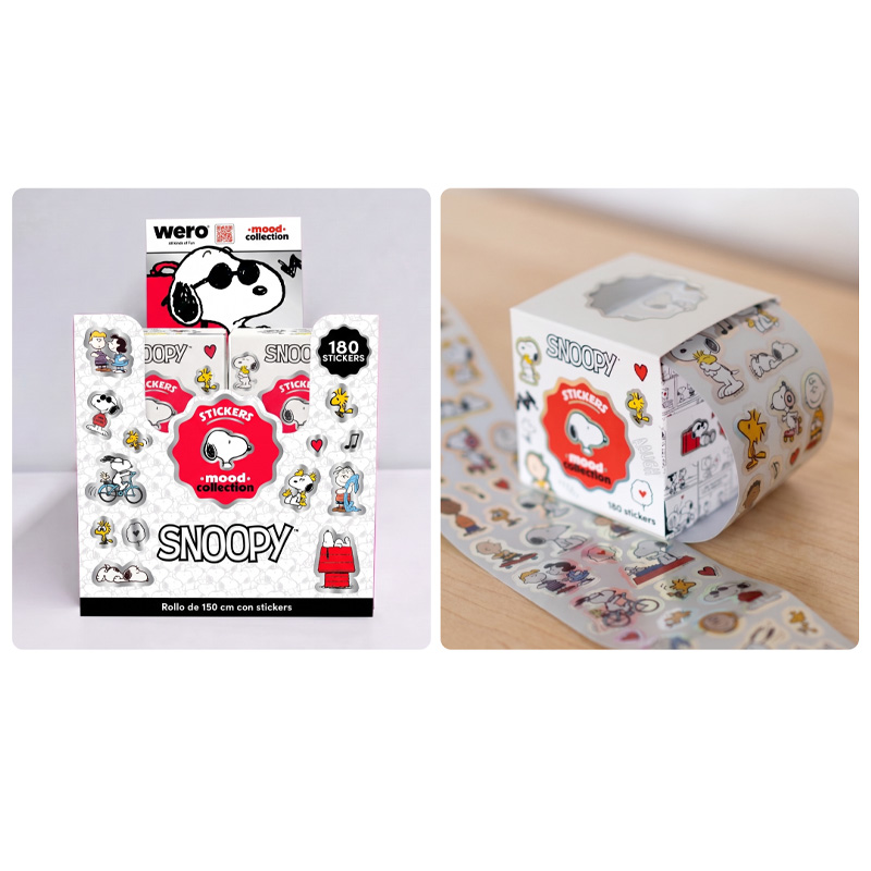  STICKERS ROLLO WERO SNOOPY PACK X12