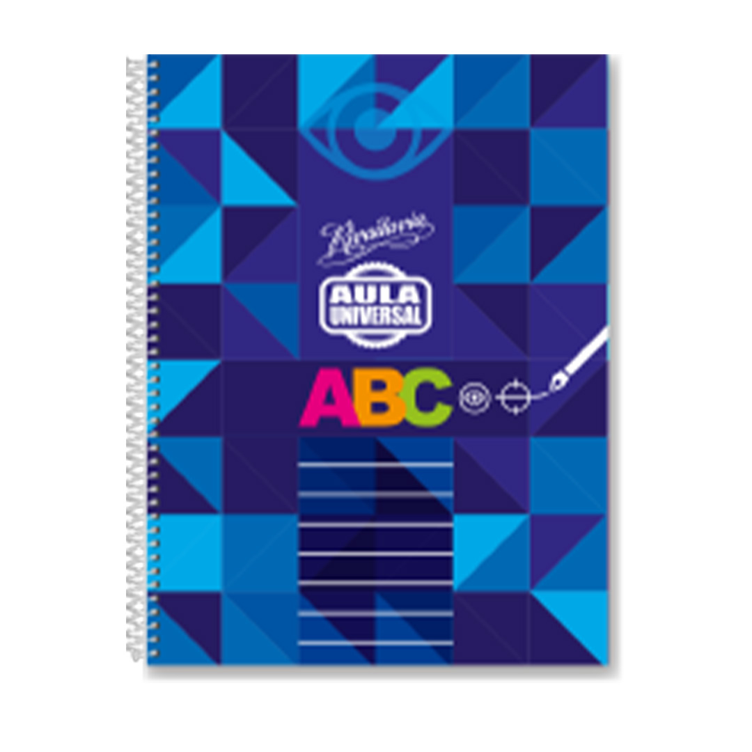  CUADERNO RIVADAVIA 21X27 ABC TAPA CARTON  AULA UNIVERSAL 60 HOJAS RAYADO