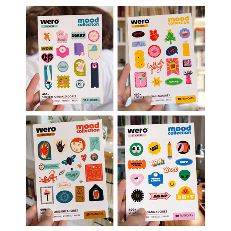  STICKERS BLOCK WERO COLECCION MOOD 4  DISEÑOS + DE 300 STICKERS