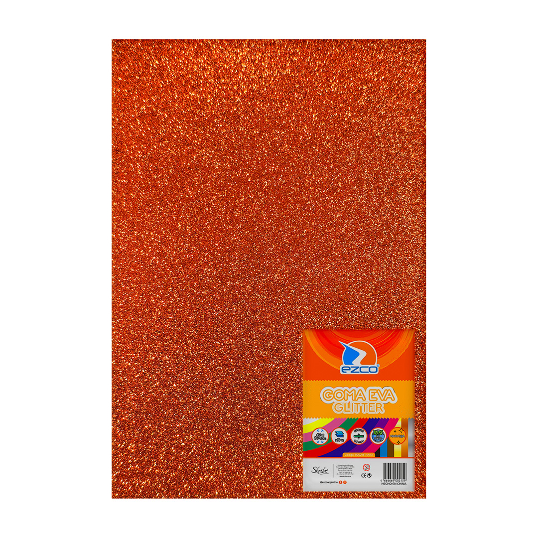  GOMA EVA BRILLO EZCO 40X60 X10 NARANJA1.7MM