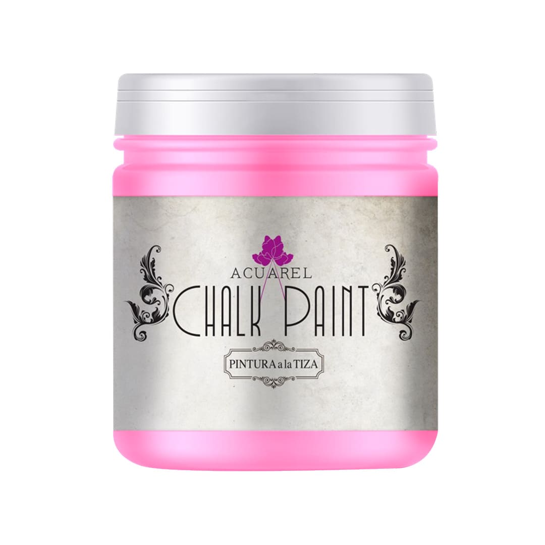  PINTURA A LA TIZA ACUAREL POTE 200  GRAMOS ROSA FLUO
