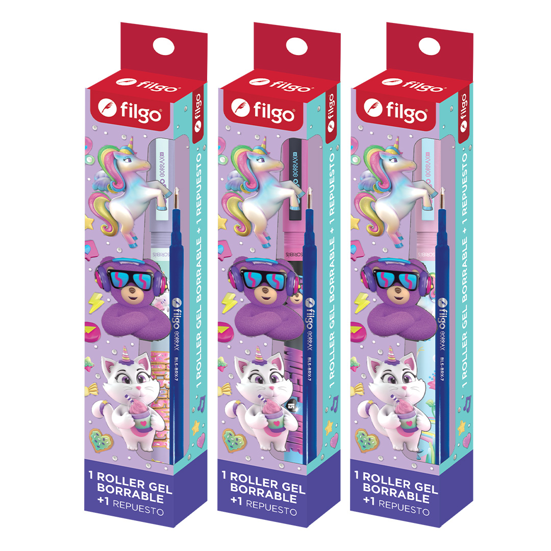  ROLLER BORRABLE FILGO BORRAX SE FANTASY NENA ESTUCHE X1 + REPUESTO