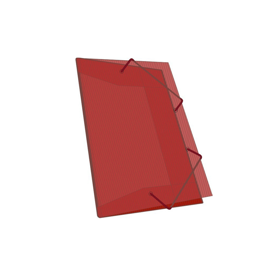  CARPETA 3 SOLAPAS A5 AVIOS PP CON  ELASTICO ROJO