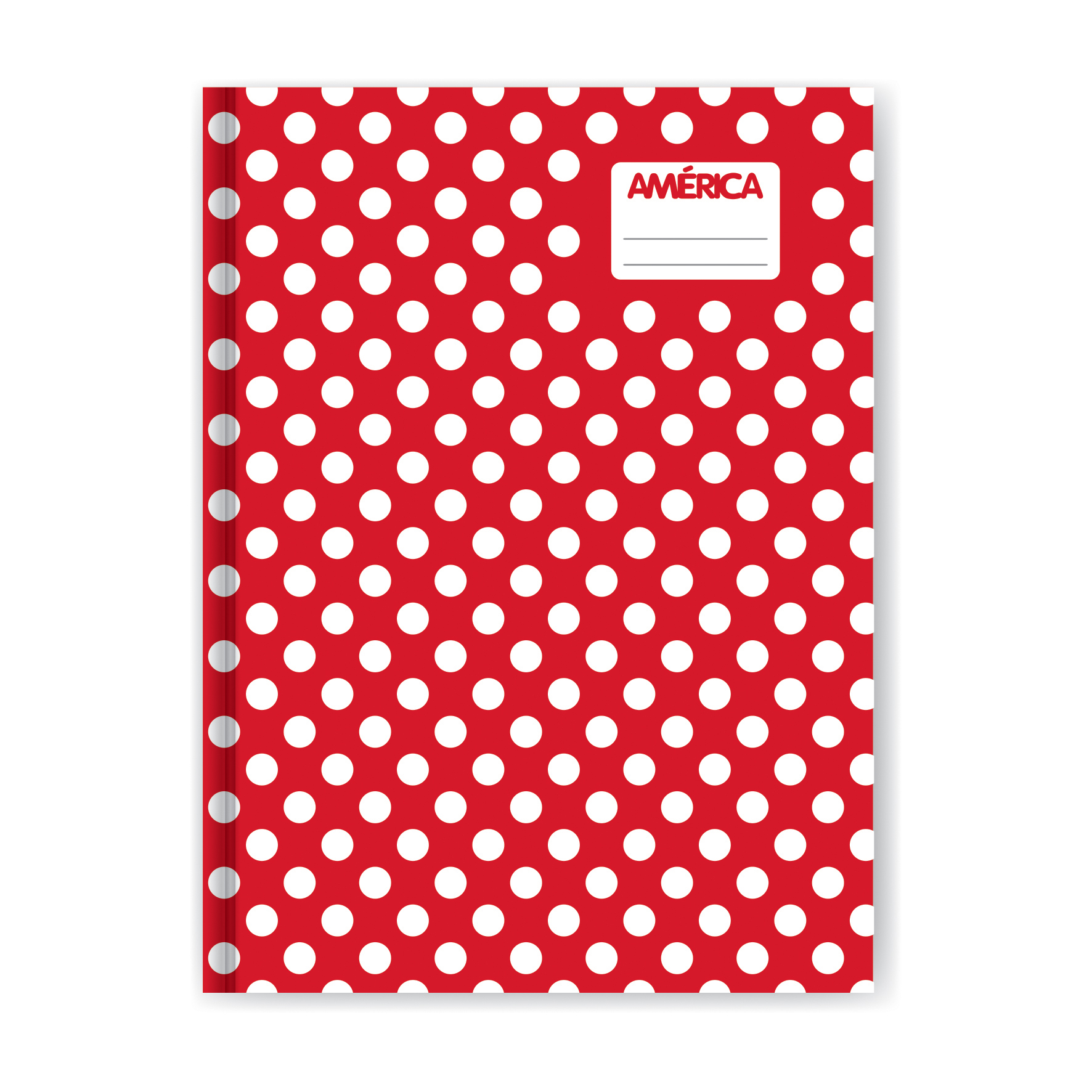  CUADERNO AMERICA 16X21 TAPA CARTON LUNAR  ROJ 42 HOJAS RAYADO