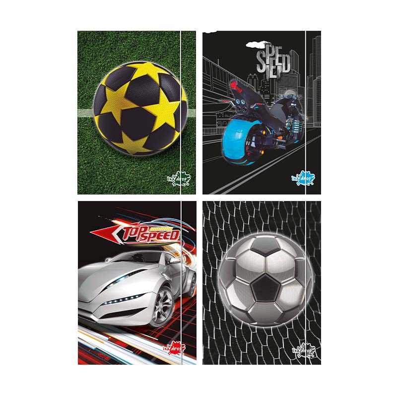  CARPETA 3 SOLAPAS OFICIO INKDROP MIX B -  AUTOS Y PELOTAS