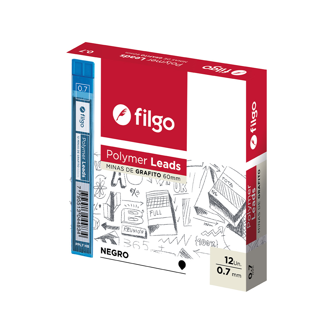  MINA LAPIZ MECANICO FILGO 0.7MM B X12