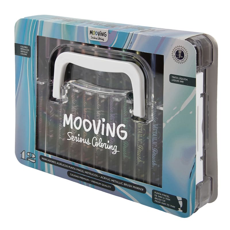  MARCADOR ACRILICO MOOVING ACRYLIC MODEMETALICOS X12