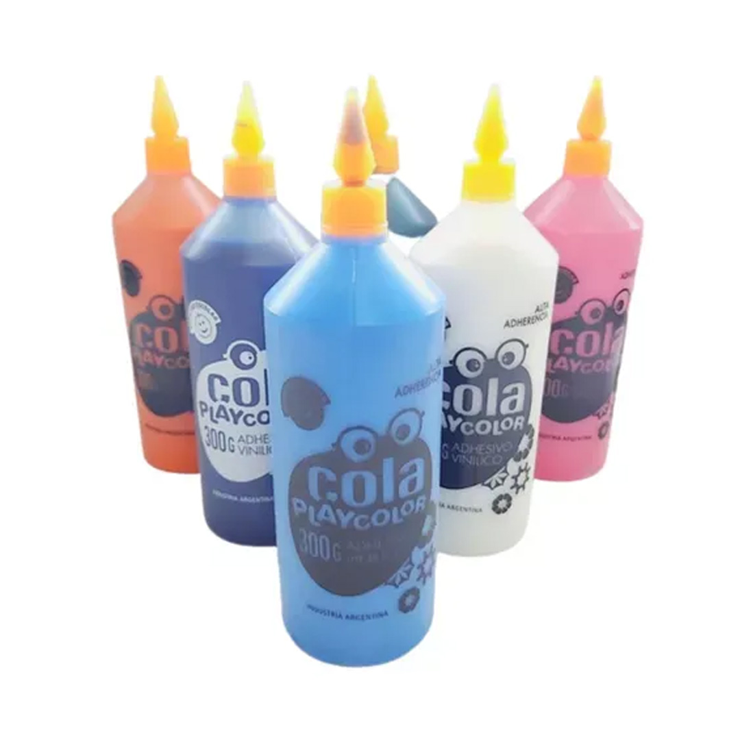  ADHESIVO COLOR PLAYCOLOR 300GR AZUL X15