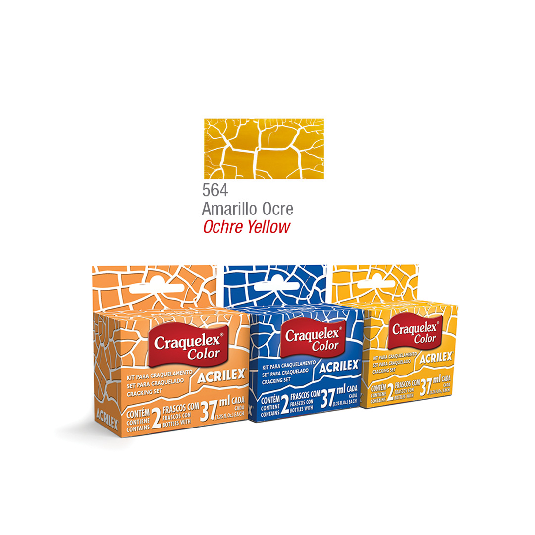 CRAQUELADOR ACRILEX CRAQUELEX 37ML  AMARILLO OCRE