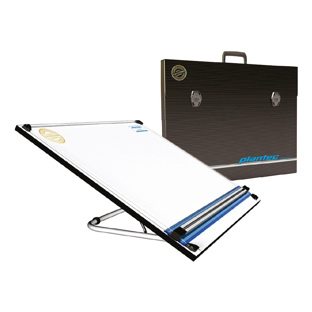  SET TABLERO PLANTEC 50X60 CON PARALELA, ATRIL 6 POSICIONES Y MALETIN