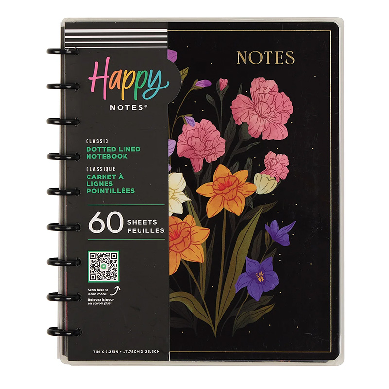  CUADERNO HAPPY PLANNER A DISCOS 60H  CLASICO 18X24 DARK GARDEN