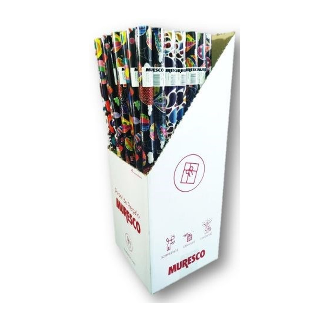  PAPEL REGALO MURESCO 1 METRO CAJA X54ROLLOS MULTICOLOR