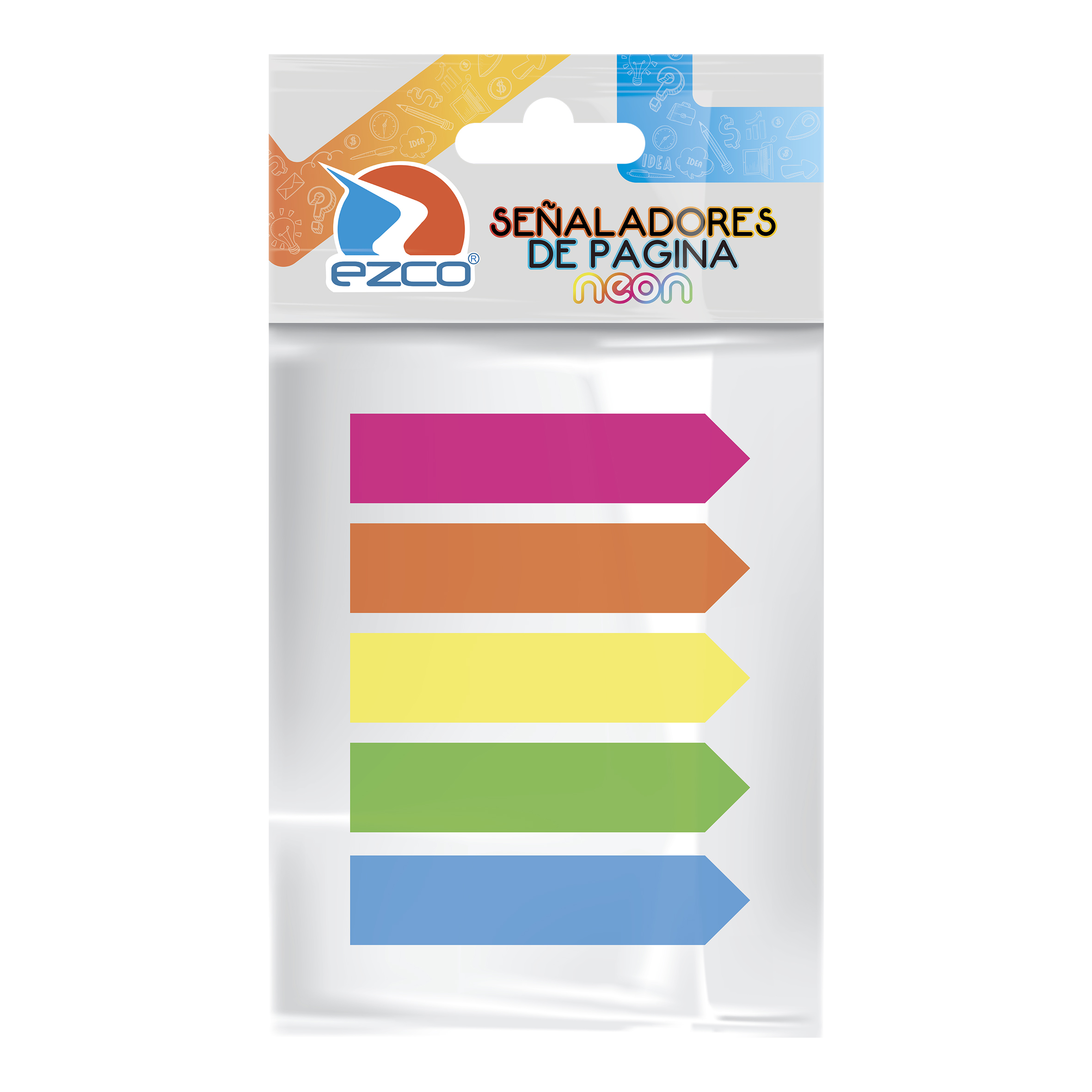  BANDERITA AUTOADHESIVA EZCO NEON 12X44
