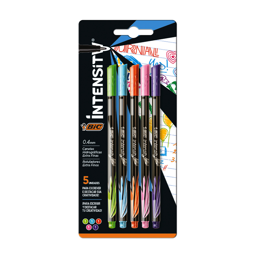  MICROFIBRA BIC INTENSITY BLISTER X5  FASHION