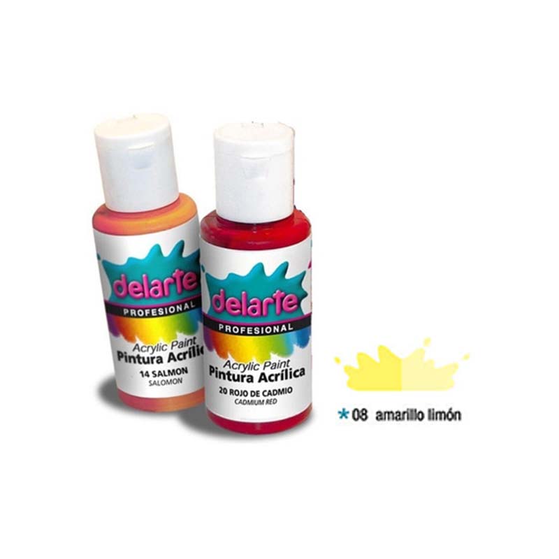  ACRILICO DELARTE 50CC X 6 UNIDADES  AMARILLO LIMON