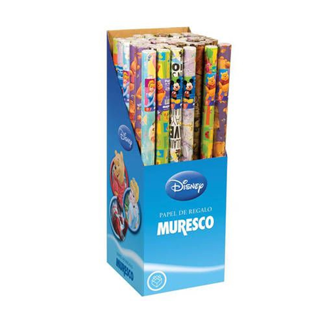  PAPEL REGALO MURESCO 2 METROS CAJA X54;
ROLLOS DISNEY