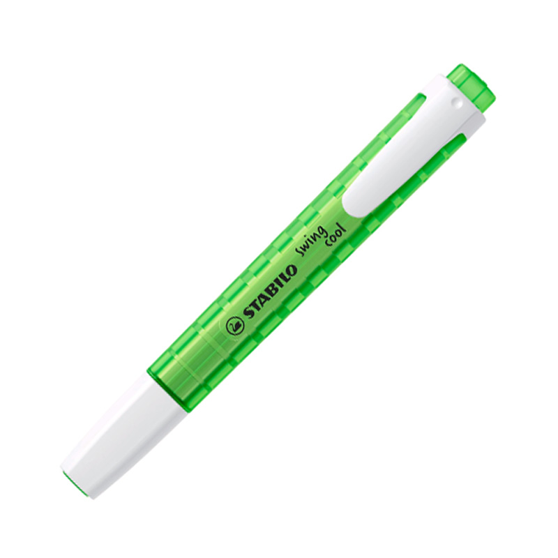  RESALTADOR FINO STABILO SWING COOL X10;
FLUO VERDE