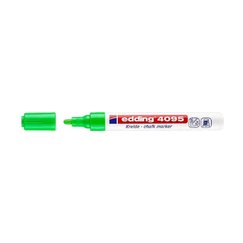  MARCADOR TIZA VIDRIO EDDING MEDIO E-4095  VERDE FLUO