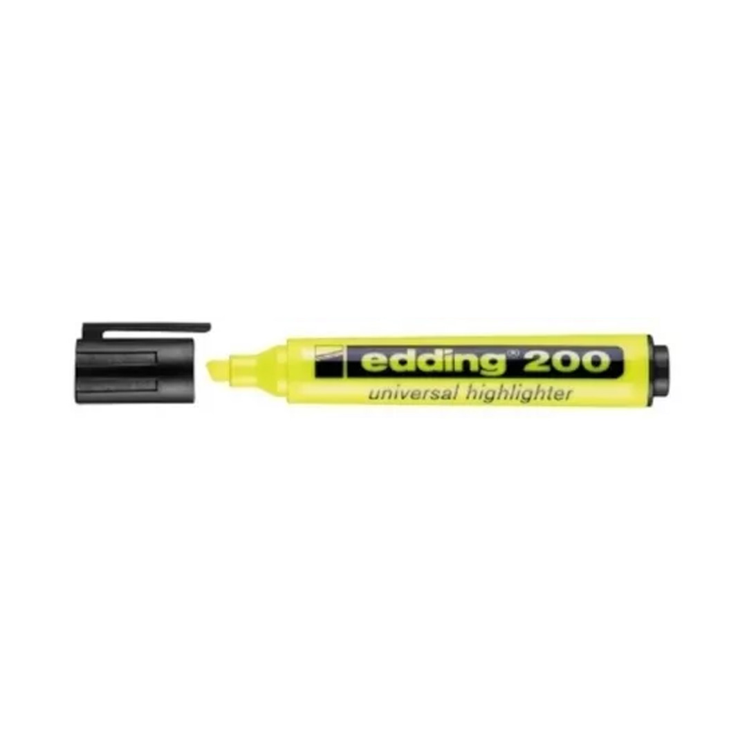  RESALTADOR REDONDO EDDING E-200 PUNTABISELADA X10 FLUO AMARILLO
