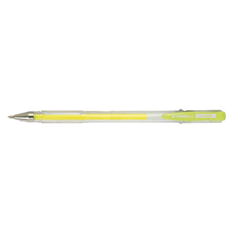  ROLLER GEL SIMBALL POWER PASTEL AMARILLO  X12