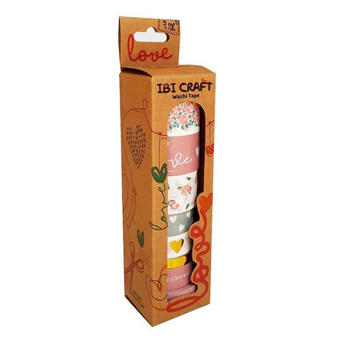  CINTA ADHESIVA IBICRAFT WASHI LOVE 5MT